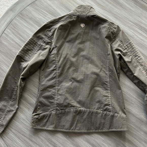 Kuhl women’s XS khaki zip-up moto jacket - Picture 6 of 7